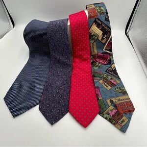 4 Silk Neck Ties 100% Silk Dimoggio Liberty House Savvy Viaggio